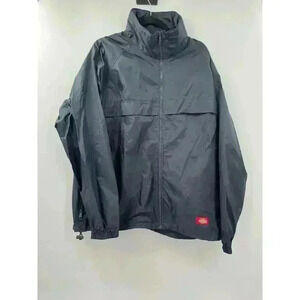 Dickies Y2K Full Zip Men's Black Windbreaker Jacket Sz Large Outdoor‎ Activewear